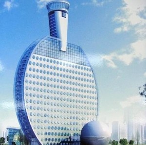 L'hotel cinese a forma di racchetta