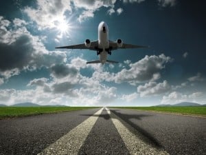 Fase di decollo di un aereo