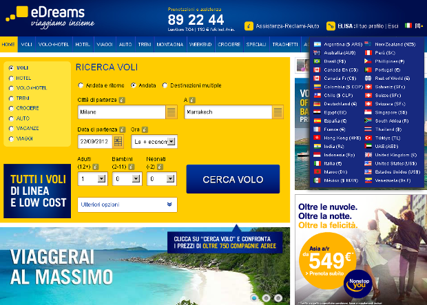 Espansione eDreams a dieci Paesi