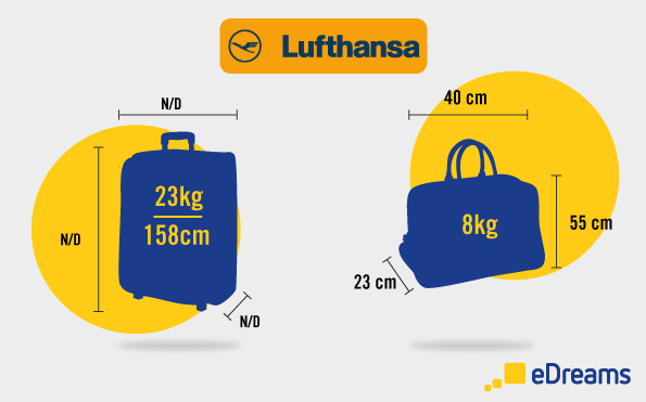  Lufthansa: Dimensioni bagaglio a mano e bagaglio da stiva