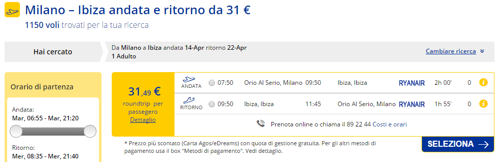 ryanair voli offerta