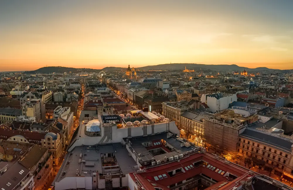 vista panoramica su Budapest