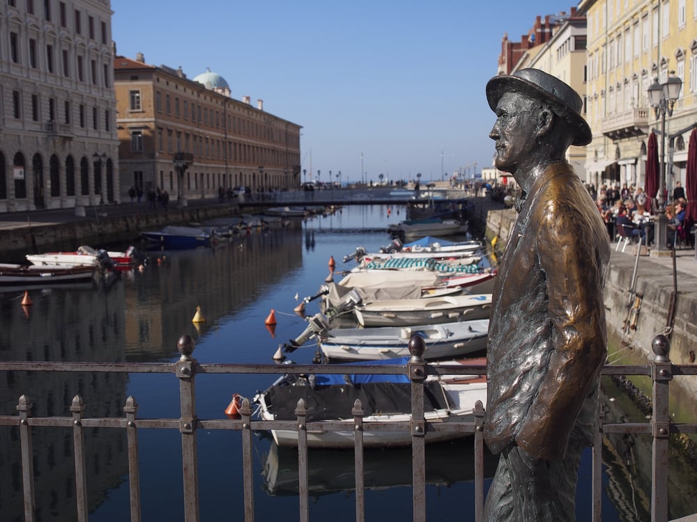 Statua di James Joyce Ponte Rosso Trieste