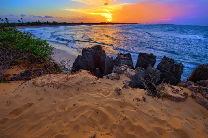 Tramonto in spiaggia a São Miguel do Gostoso